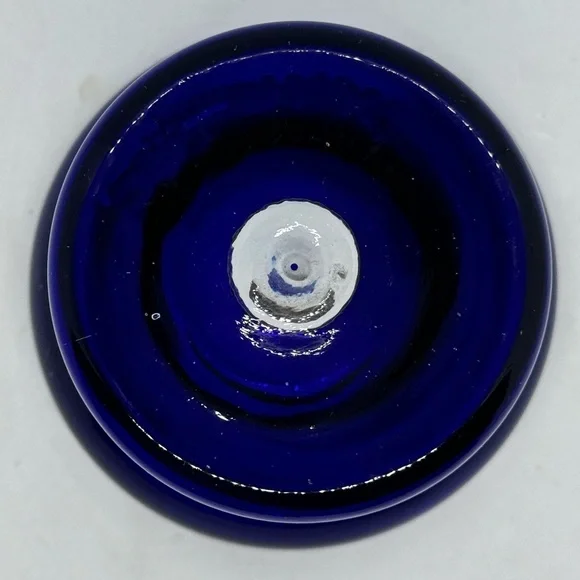 PartyLight Cobalt/Clear Tealight Votive Candleholder With Controlled Bubble - Picture 5 of 5